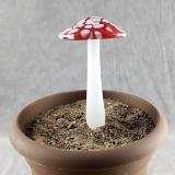 #04152405 mushroom with glass stake 6''Hx4''W $70