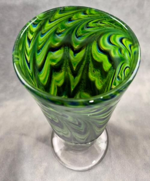 #02072602 Scooner drinking glass 22oz SeaHawks 12th Man sound wave design 9''HX3.75''WX3.5''B $100.00