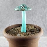 #04152433 mushroom with glass stake 6''Hx4''W $70