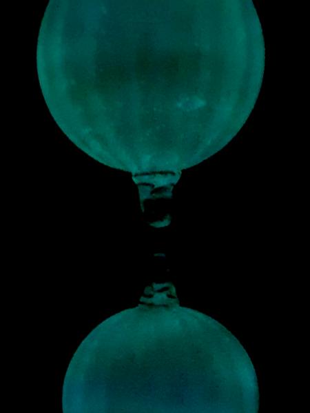 #11102505 Three Hanging Ball sculpture Glows in the Dark MED-5.75'' SM-4.25'' XSM-3.25'' 20.75'' Long $190.00