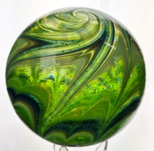 #02072603 Glass Float SeaHawks 12th Man sound wave design 6.5'' $80.00