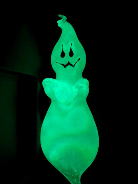 #09252309 GLOW IN THE DARK wall hanging ghost 9''Hx4''W $100