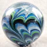 #02072609 Glass Float SeaHawks 12th Man sound wave design 6.25'' $80.00