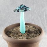 #04152422 mushroom with glass stake 6''Hx4''W $70