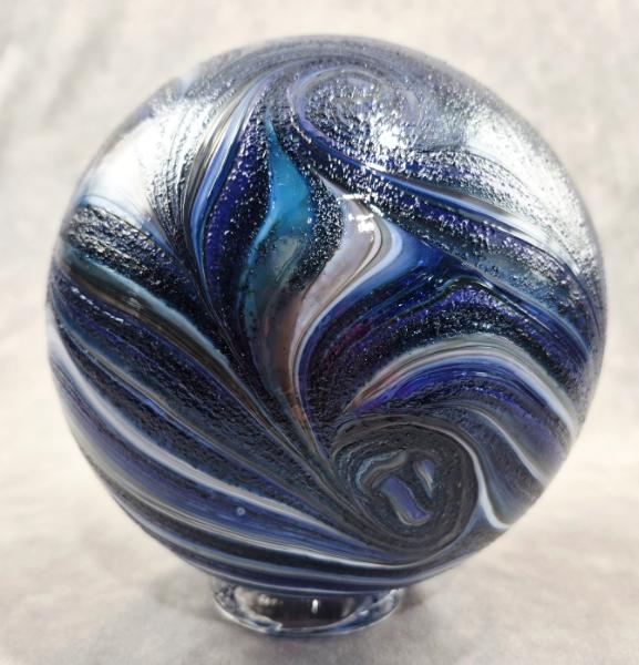 #09012607 Glass Float Starry Night Design 6.25''  $80.00