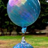 #02202602 Three Hanging Ball Sculpture LG-5.5'' Med-4.5'' Sm-3.5'' 20'' long Iridised$150.00