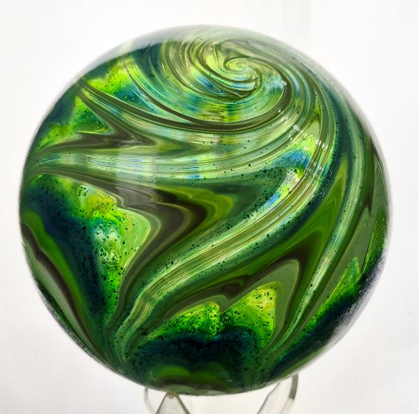 #02072608 Glass Float SeaHawks 12th Man sound wave design 6.18'' $80.00