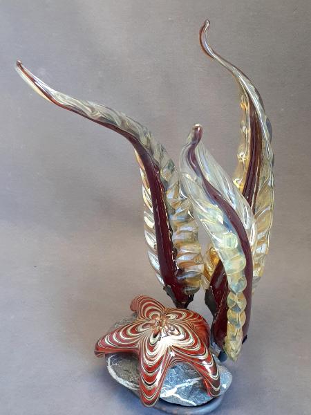 #17 #08102303 Starfish & Sea grass Sculpture 13''HX8.5''WX8.5''D $400.00