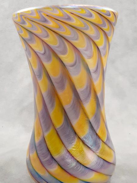 #01072607 Drinking glass UW colors Iridised 6''HX3.5''W $80.00