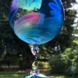 #09282601 Three Hanging Ball sculpture LG-5.5'' Med- 4.75'' Sm- 3.75'' length 20.5'' $160.00 (4)