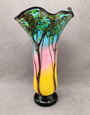#03272313 sunset vase 14''Hx9''W $270