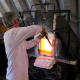 Gathering Glass from furnace