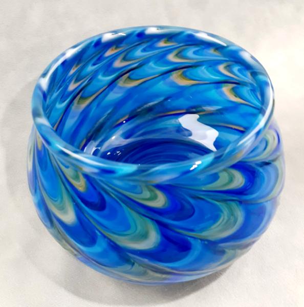 #12152504 Bowl 4''HX6.75''W  Tie-die design $125.00 (2)