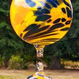 #07302515 Three Hanging Ball Sculpture Lg-6.5'' Med-4.5'' Sm-3.5'' Long-23'' $180.00