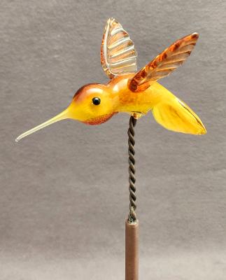 #03082414 hummingbird on yard stake 8.5''Hx4''Wx6''L $145