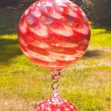 #08262501 Three Hanging Ball Sculpture WSU Colors LG-6.25'' Med-4.75'' Sm-3.75'' Long 22'' $180.00