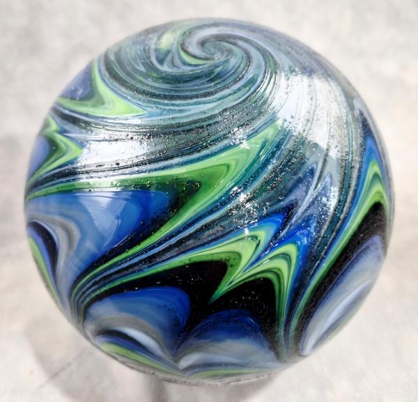 #02072609 Glass Float SeaHawks 12th Man sound wave design 6.25'' $80.00