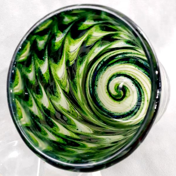 #10012520 drinking Glass seahawk colors 4.75''HX3''W $70.00