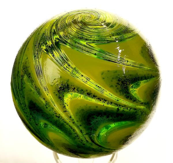 #02012609 Glass Float SeaHawks colors 6.5'' $80.00