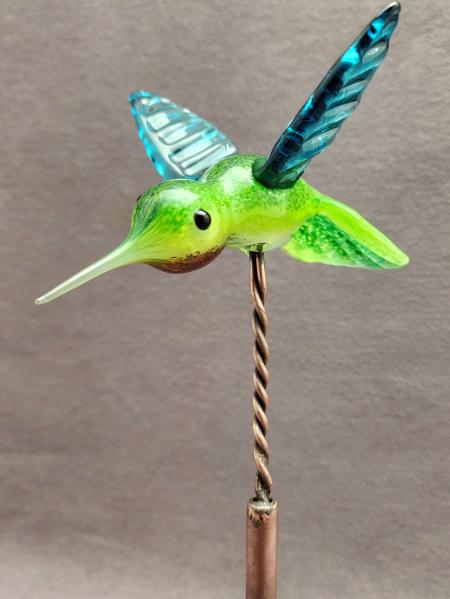 #03112412 hummingbird on yard stake 8''Hx4''Wx5.5''L $145