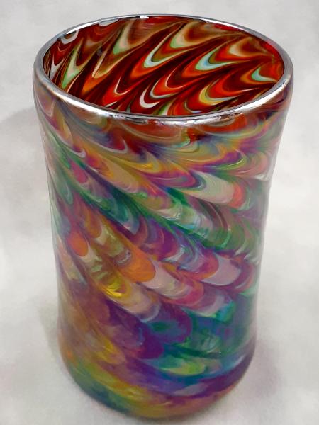 #10012516 drinking Glass confetti colors 5''HX3''W $70.00