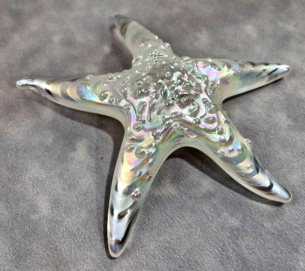 #02252610 Starfish Glows in the dark 6.75'' W Iridised  $100.00