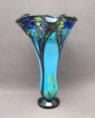 SAC#826 #04252229 through the woods vase 13.5''Hx8.5''Wx3.5''B $270