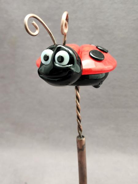 #03262408 ladybug on rod 7.5''Hx3''WX4''L $135