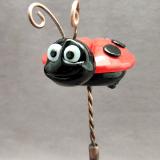 #03262408 ladybug on rod 7.5''Hx3''WX4''L $135