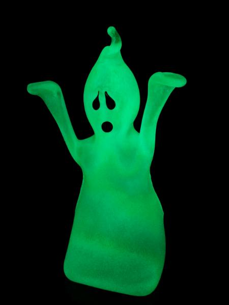 #09082306 GLOW IN THE DARK ghost 8.5''Hx5''W $150