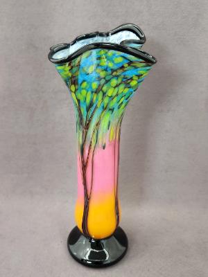 #833 SAC #07062203 sunset vase 14''Hx7''Wx4''B $200