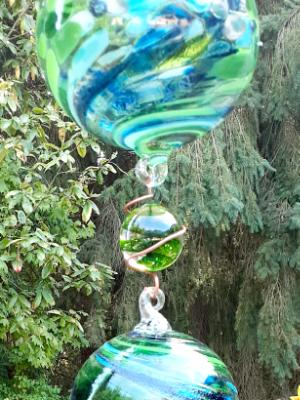 #07042508 Three Hanging Ball  Sculpture Upgrade Lg-6.75'' Med-5.25'' Sm-4'' 28''Long $290.00 