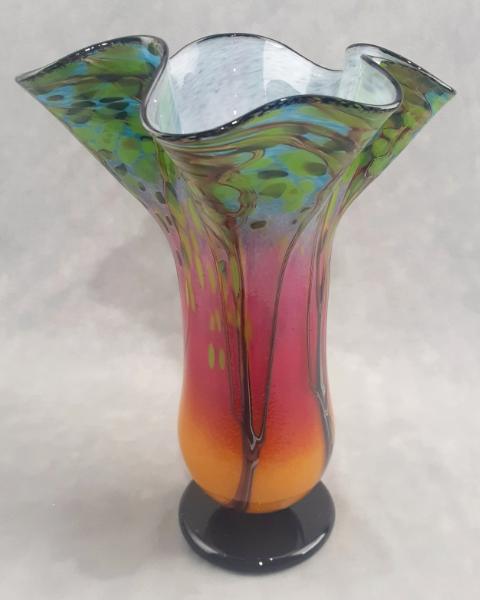 #892 #05272502 Sunset Tree Vase 11.5''HX8''WX4''B $275.00