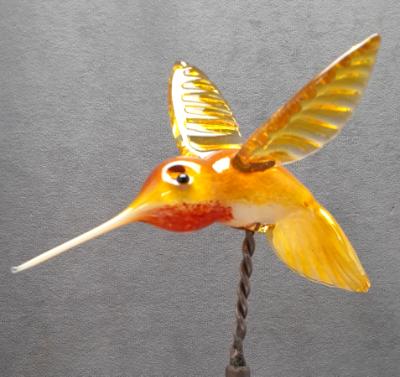 #04162231 Hummingbird On Rod 7''HX4''WX5.75''L $130.00