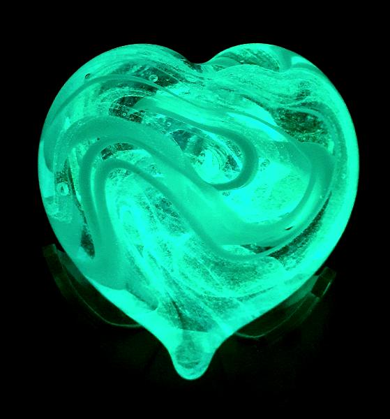 #11242518 Solid Sculpture Glow in the dark heart 1.5''HX3.5''WX3.5''L $90.00