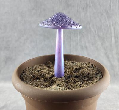 #04152459 mushroom with glass stake 6''Hx4''W $70