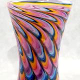 #01072608 Drinking glass Rainbow Tie-Die colors  6.5''HX3.5''W $90.00