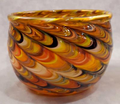#10262627 Bowl  feather twist design 4''HX5.5''W $125.00