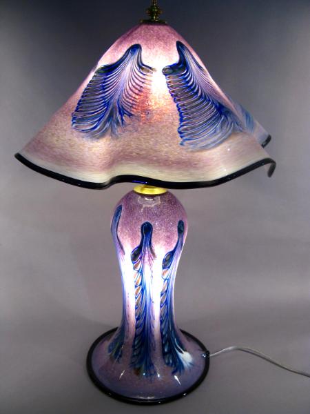 Table Lamp/Purple Peacock #-9=27-11-02