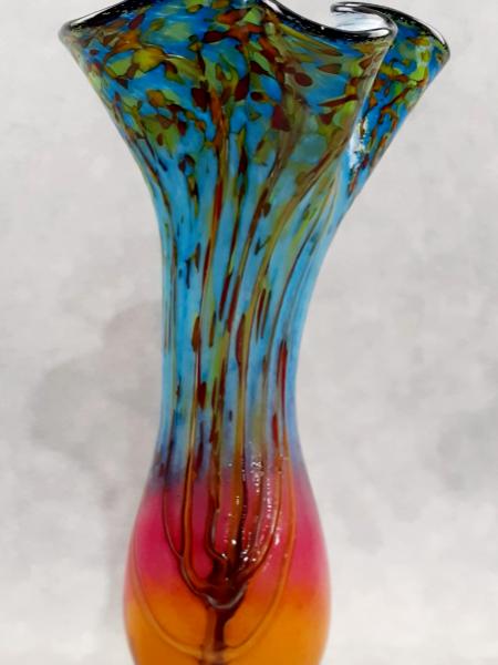 #10012503 Fall Sunset Tree Vase 12''HX6.25''WX3.5''B $200.00