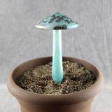 #04152420 mushroom with glass stake 6''Hx4''W $70
