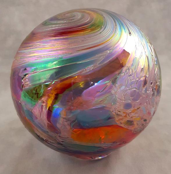#08042514 Med Float Iridised Confetti Design 5.25'' $60.00
