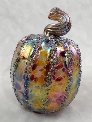 #10242504 Pumpkin Iridised  Med 4'' to 5'' $55.00