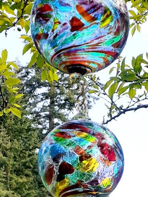 #05032502 Hanging 3 Ball Sculpture 24''Long Lg-6.5'' Med-5.5'' Sm-3.25'' $200.00 #05032502 Hanging 3 Ball Sculpture 24''Long Lg-6.5'' Med-5.5'' Sm-3.25'' $200.00