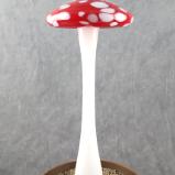 #04112410 LG mushroom with glass stake 14''Hx 6''W $100