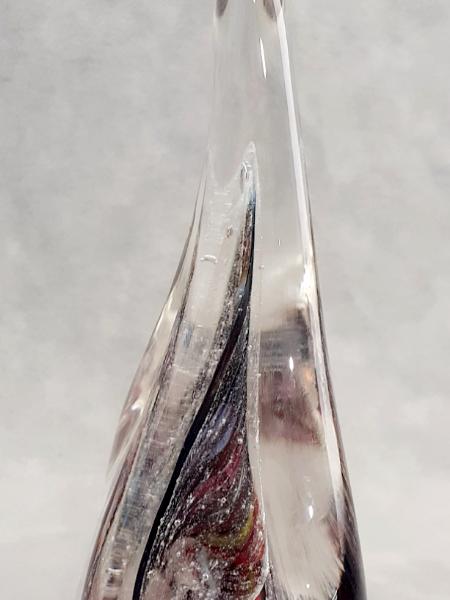 #11172501 Solid Glass Sculpture Glows in the Dark 7''HX4.25''WX2.25''D $150.00