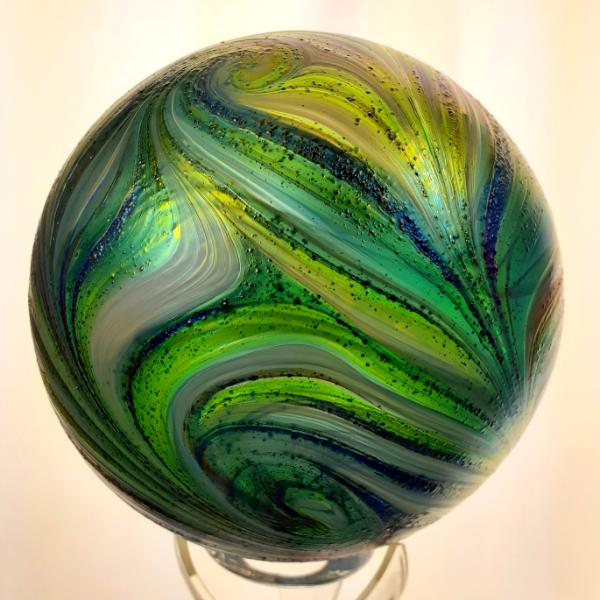 #10262616 glass float Starry Night design 6'' Iridised $80.00