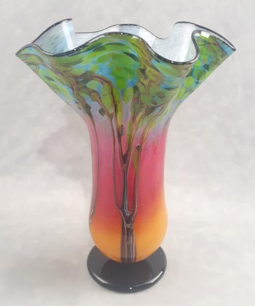 #05272502 Sunset Tree Vase 11.5''HX8''WX4''B $275.00