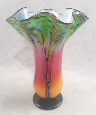 #892 #05272502 Sunset Tree Vase 11.5''HX8''WX4''B $275.00