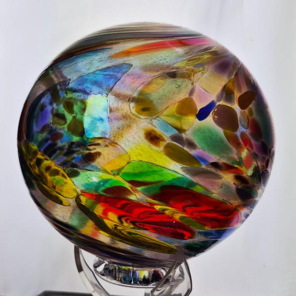 #04282603 Glass Float 6'' Confetti design, Iridized $65.00